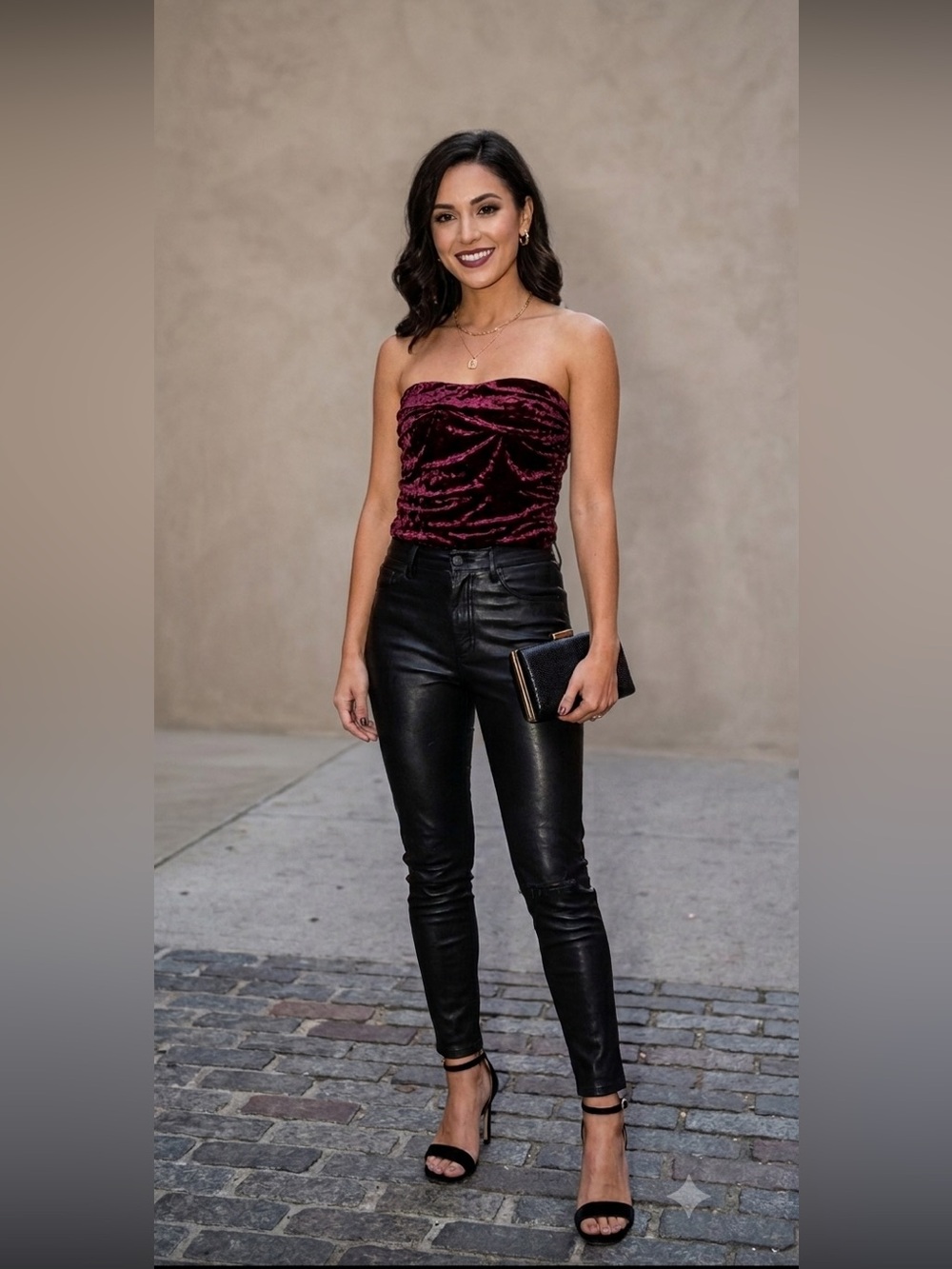 Free People Red Velvet Tube Top | Size small